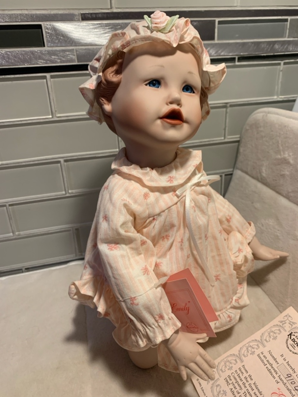 Praying Porcelain picture perfect babies Yolanda Bello by Ashton Drake. Emily